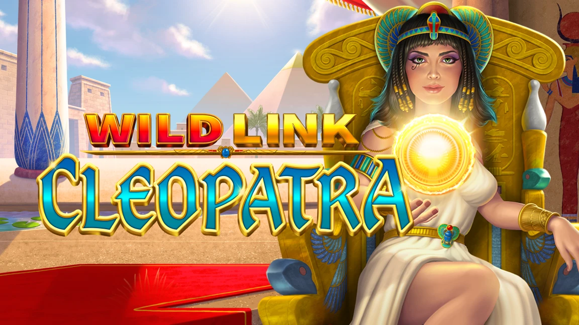 The promotional header for Wild Link Cleopatra, an online slot game on Betty.ca.