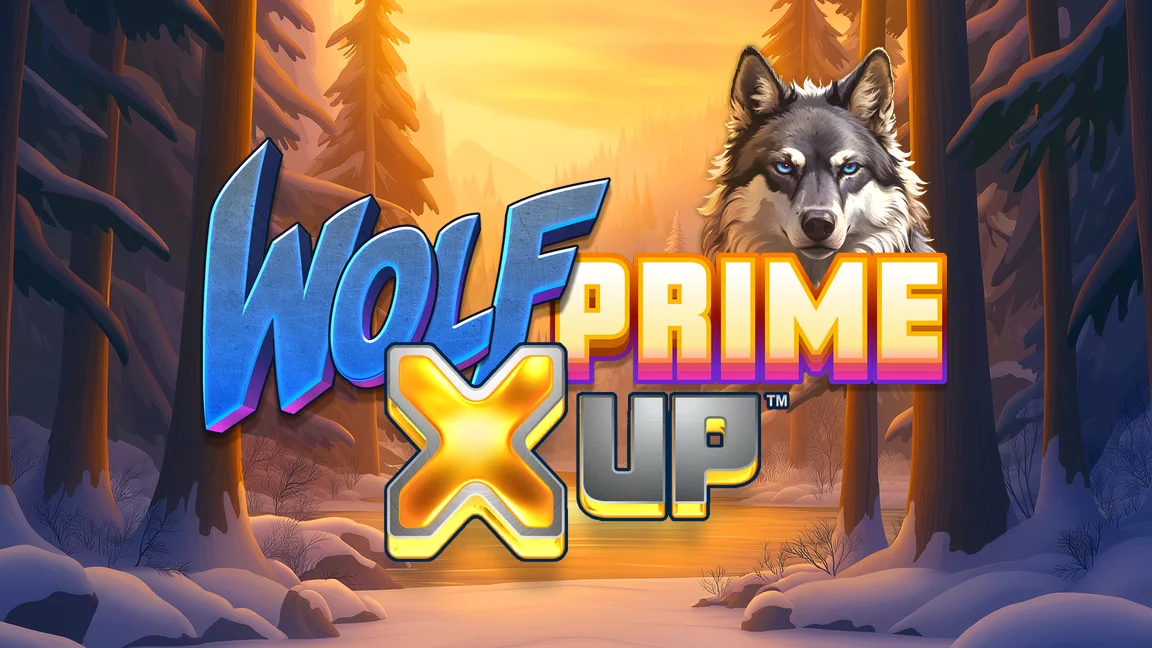 The promotional header for Wolf Prime X UP, an online slot game on Betty.ca.