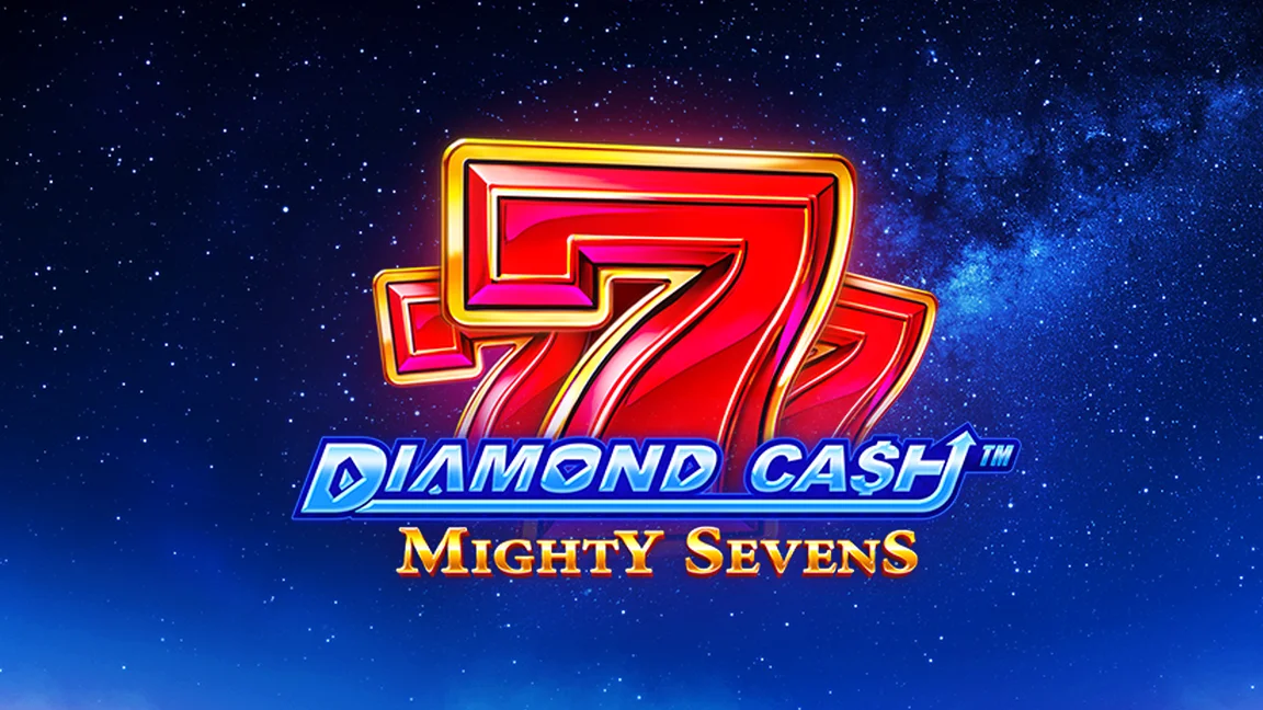 The promotional header for Diamond Cash Mighty Sevens, an online slot game on Betty.ca.