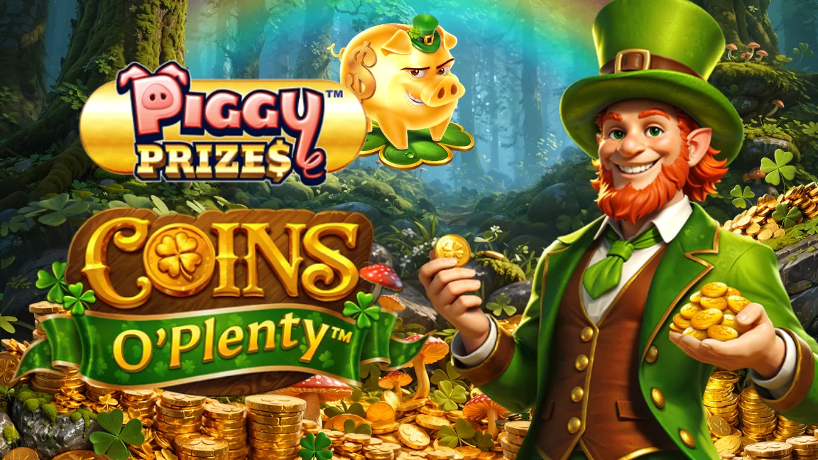 The promotional header for Piggy Prizes: Coins O' Plenty Xtreme Bet Buy Bonus, an online slot game on Betty.ca.