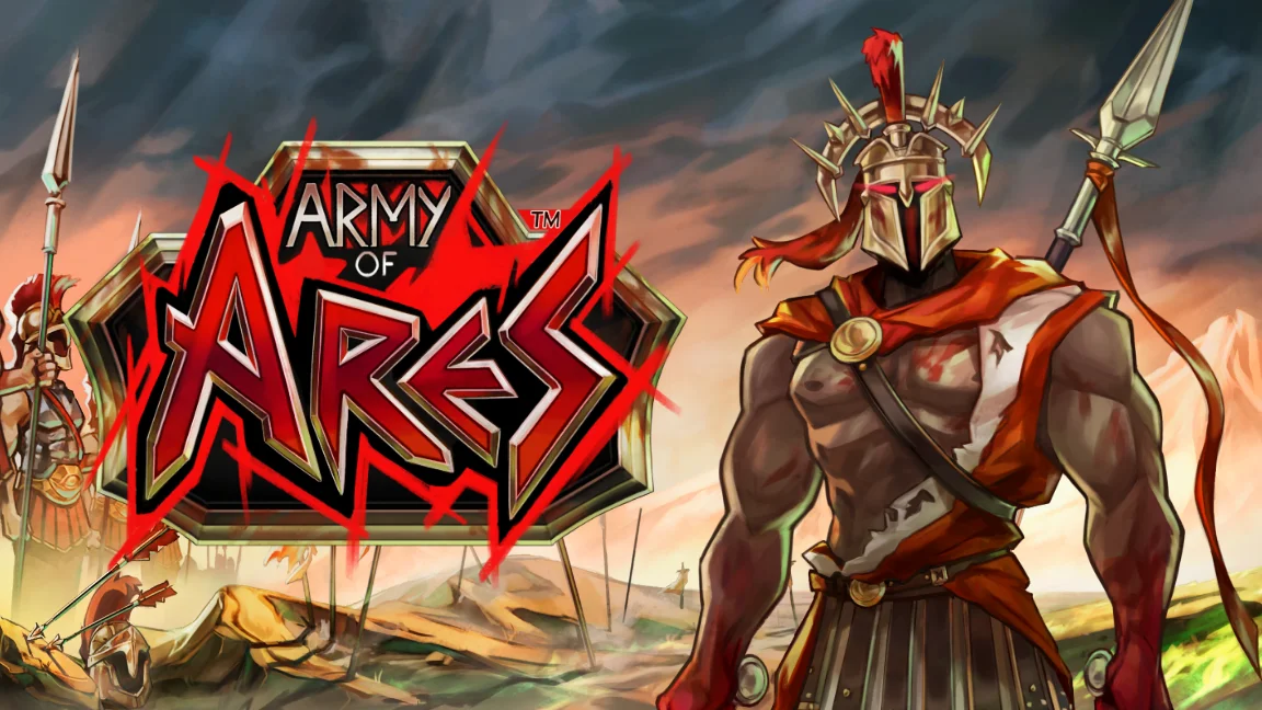 The promotional header for Army of Ares, an online slot game on Betty.ca.