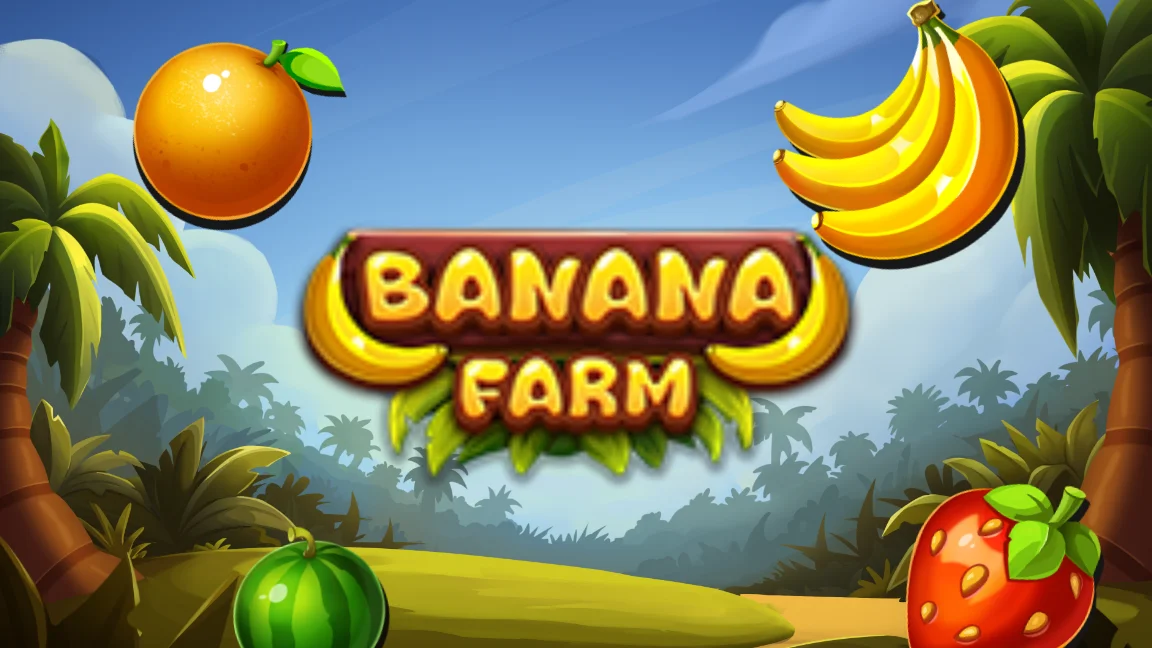 The promotional header for Banana Farm, an online slot game on Betty.ca.