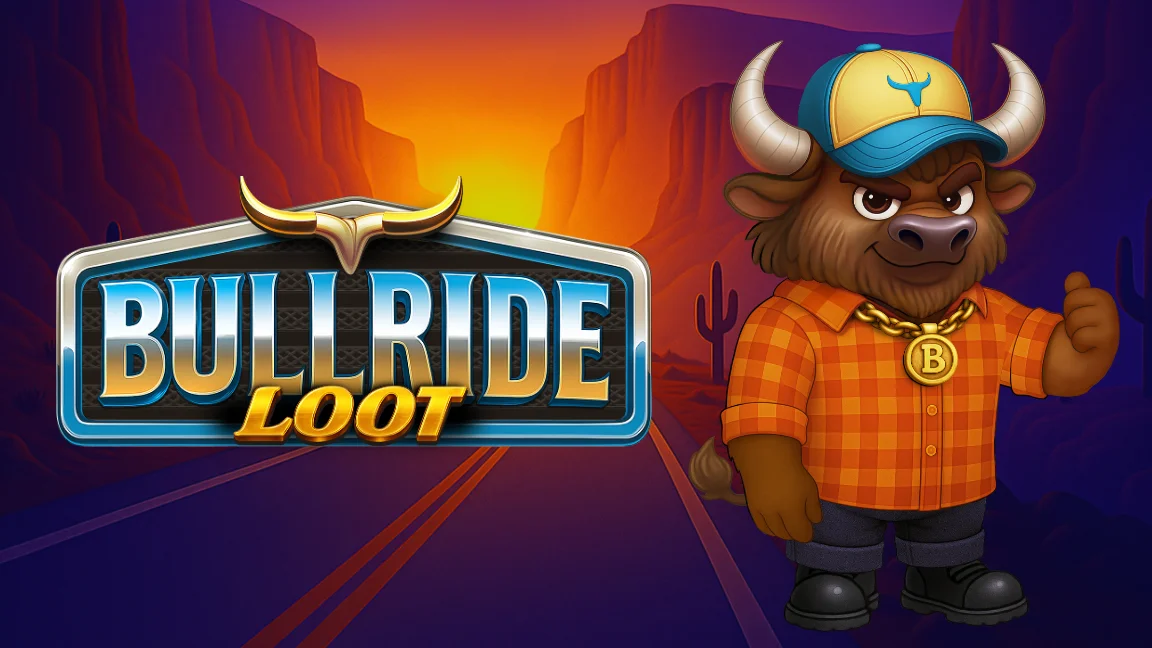 The promotional header for Bullride Loot, an online slot game on Betty.ca.