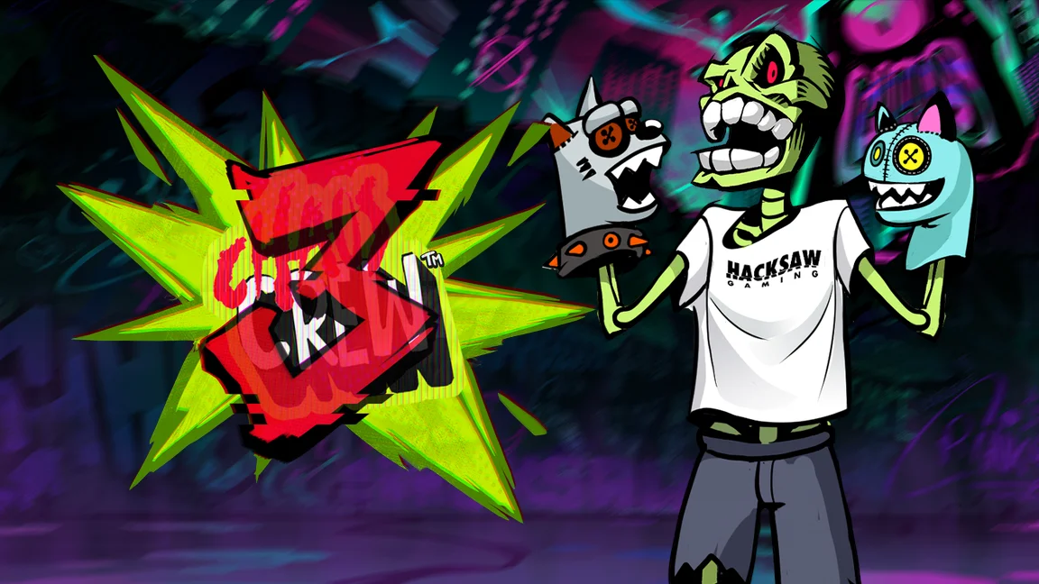 The promotional header for Chaos Crew 3, an online slot game on Betty.ca.