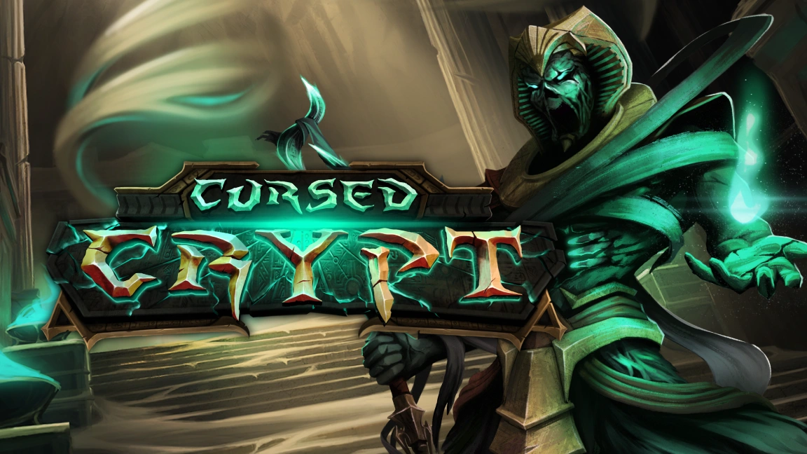 The promotional header for Cursed Crypt, an online slot game on Betty.ca.