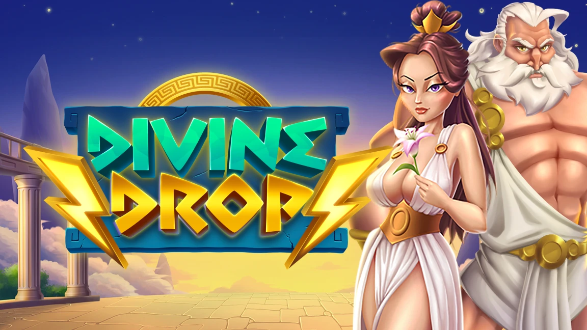 The promotional header for Divine Drop, an online slot game on Betty.ca.