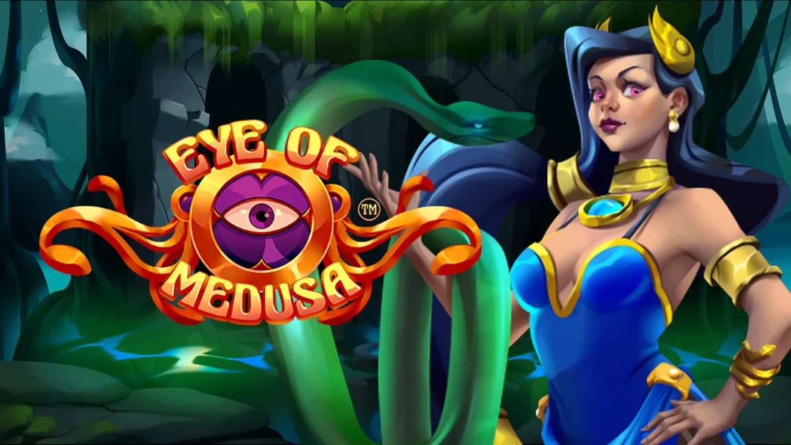 The promotional header for Eye of Medusa, an online slot game on Betty.ca.