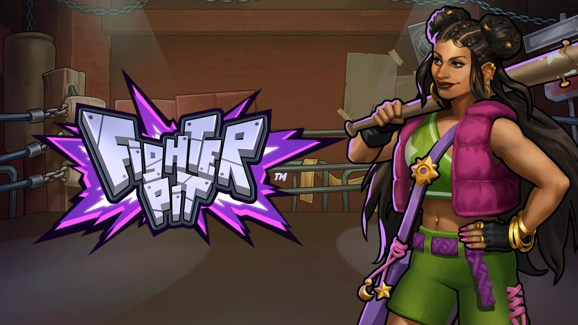 The promotional header for Fighter Pit™, an online slot game on Betty.ca.