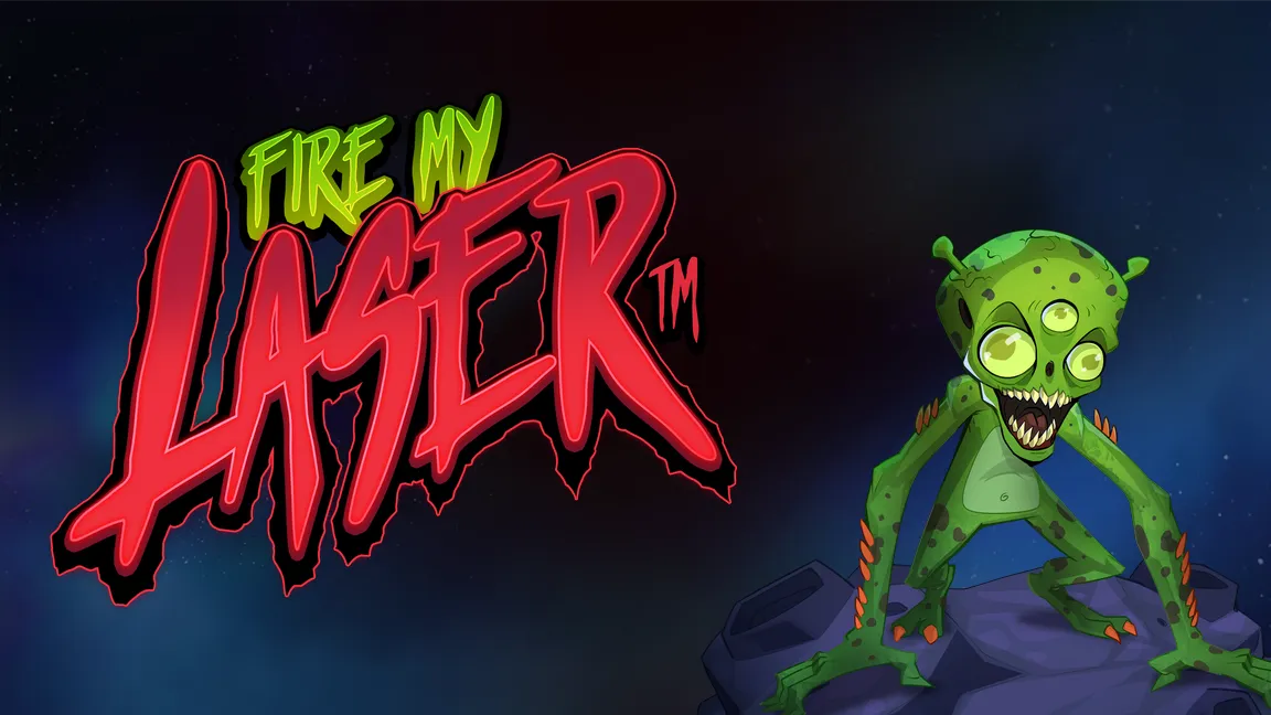 The promotional header for Fire My Laser, an online slot game on Betty.ca.