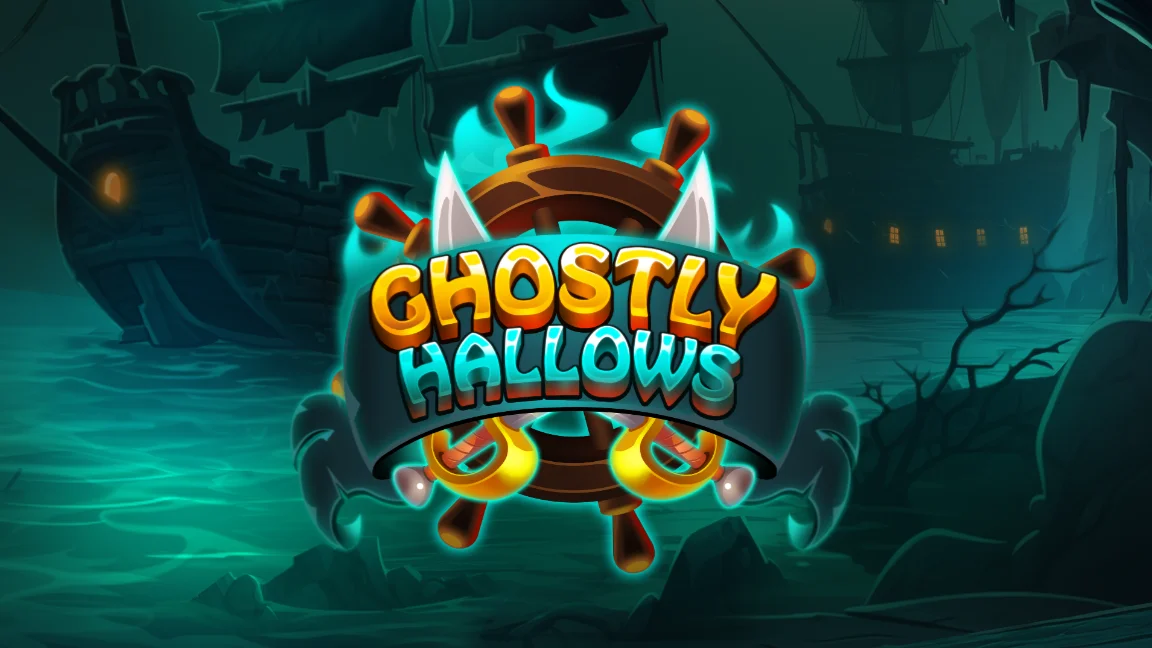 The promotional header for Ghostly Hallows, an online slot game on Betty.ca.
