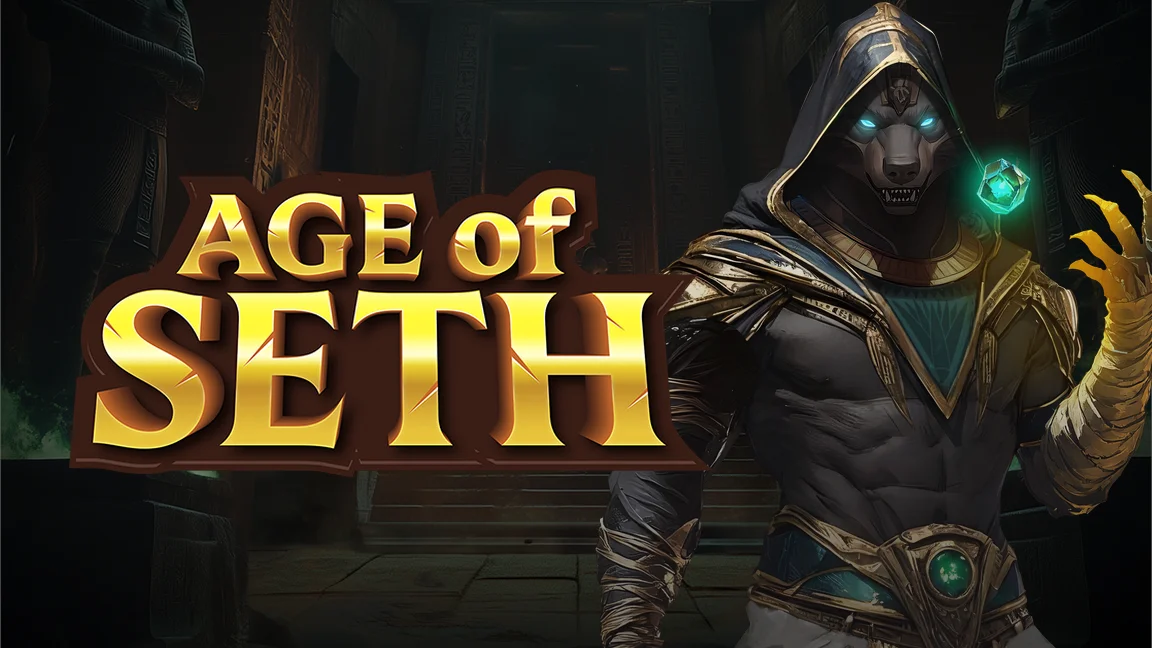 The promotional header for Age of Seth, an online slot game on Betty.ca.