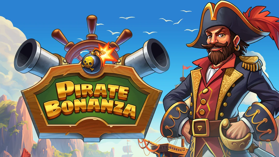 The promotional header for Pirate Bonanza, an online slot game on Betty.ca.