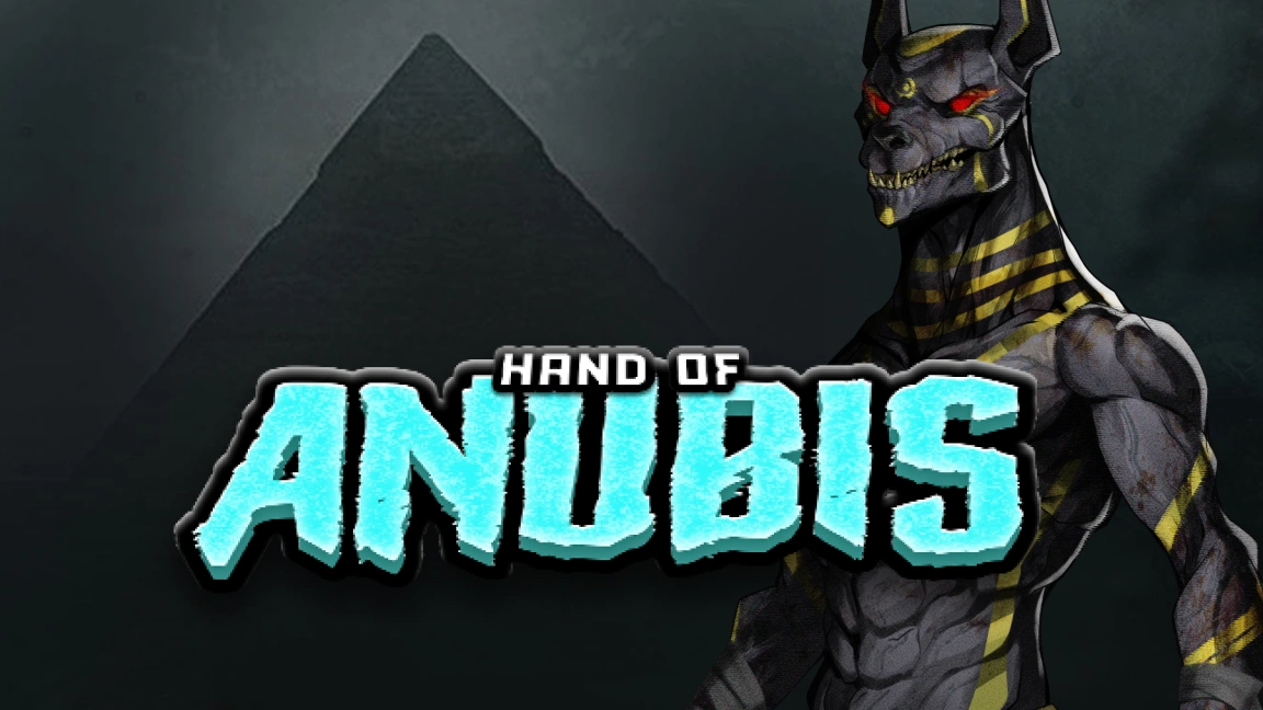 The promotional header for Hand of Anubis, an online slot game on Betty.ca.