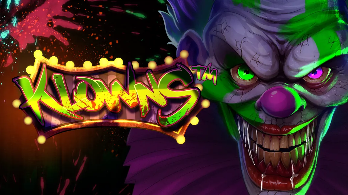 The promotional header for Klowns, an online slot game on Betty.ca.