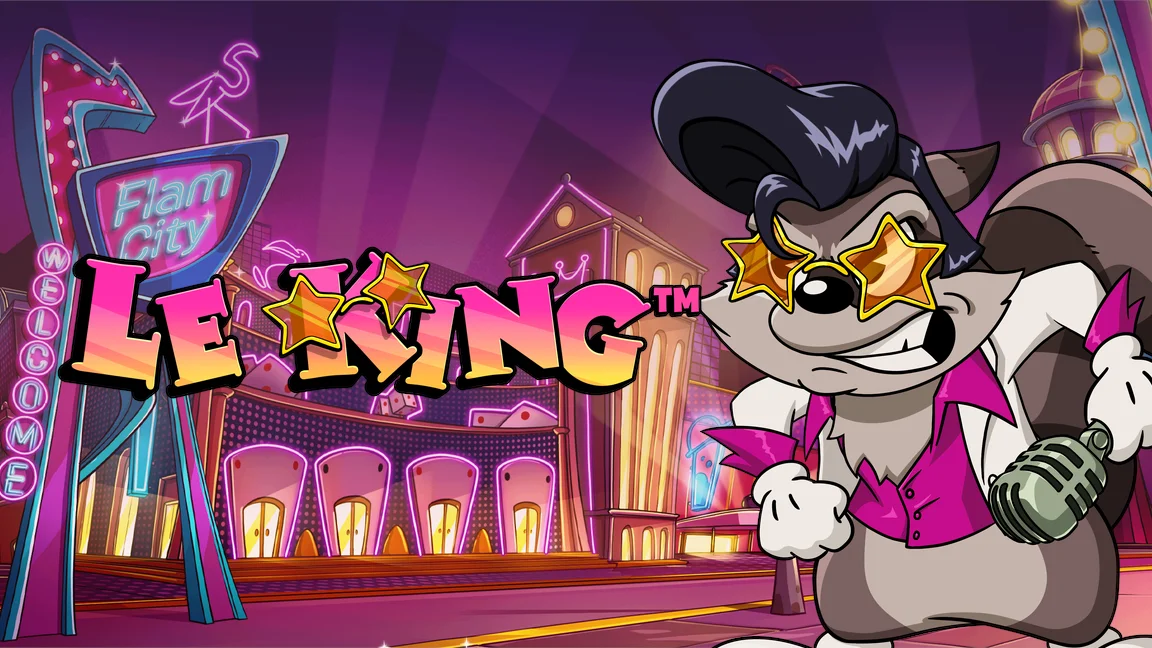 The promotional header for Le King, an online slot game on Betty.ca.