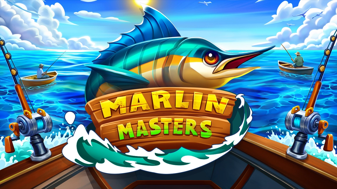 The promotional header for Marlin Masters, an online slot game on Betty.ca.