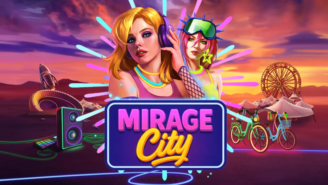 The promotional header for Mirage City, an online slot game on Betty.ca.