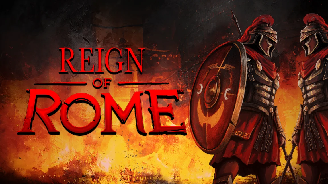 The promotional header for Reign of Rome, an online slot game on Betty.ca.