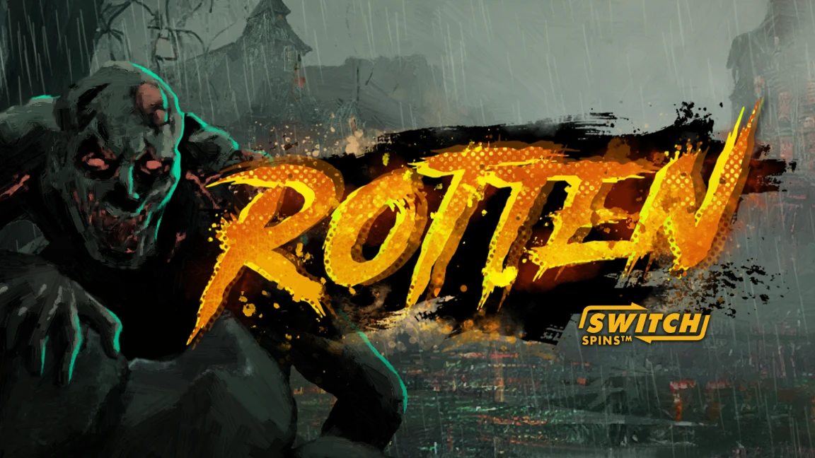 The promotional header for Rotten, an online slot game on Betty.ca.