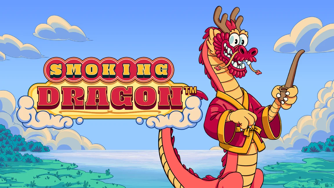 The promotional header for Smoking Dragon, an online slot game on Betty.ca.