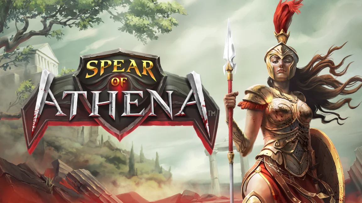 The promotional header for Spear of Athena, an online slot game on Betty.ca.