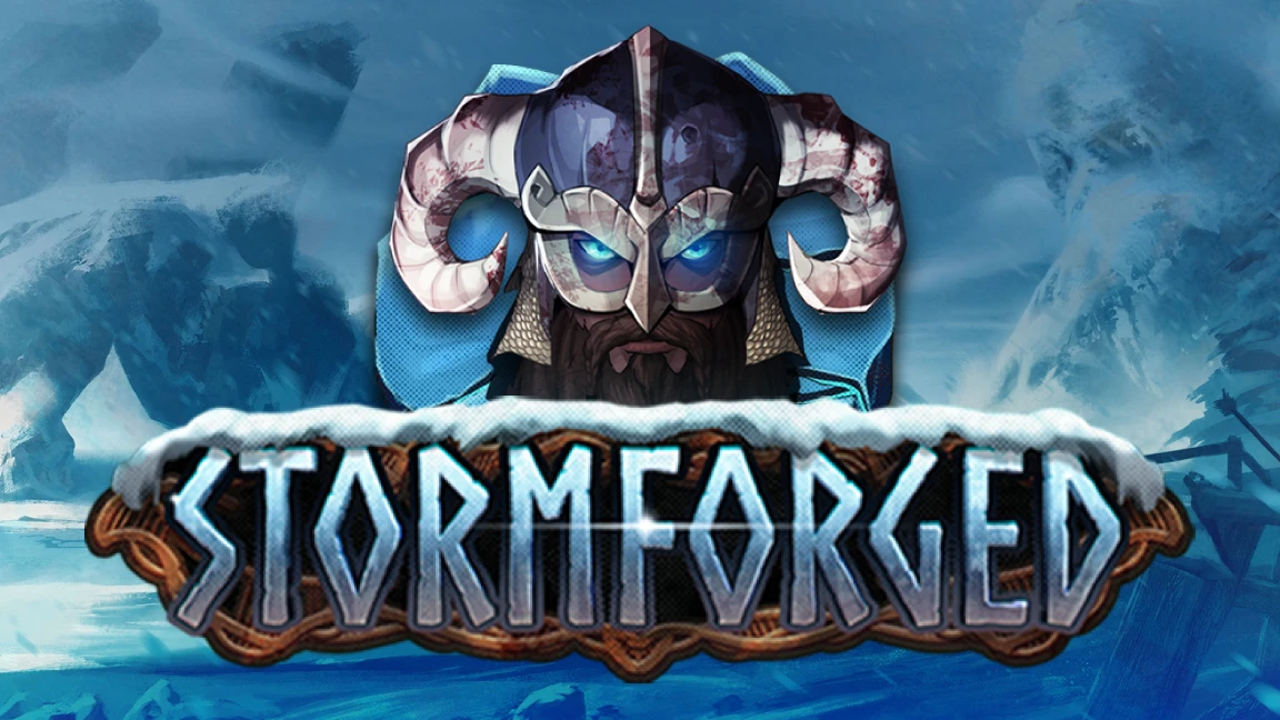 The promotional header for Stormforged, an online slot game on Betty.ca.