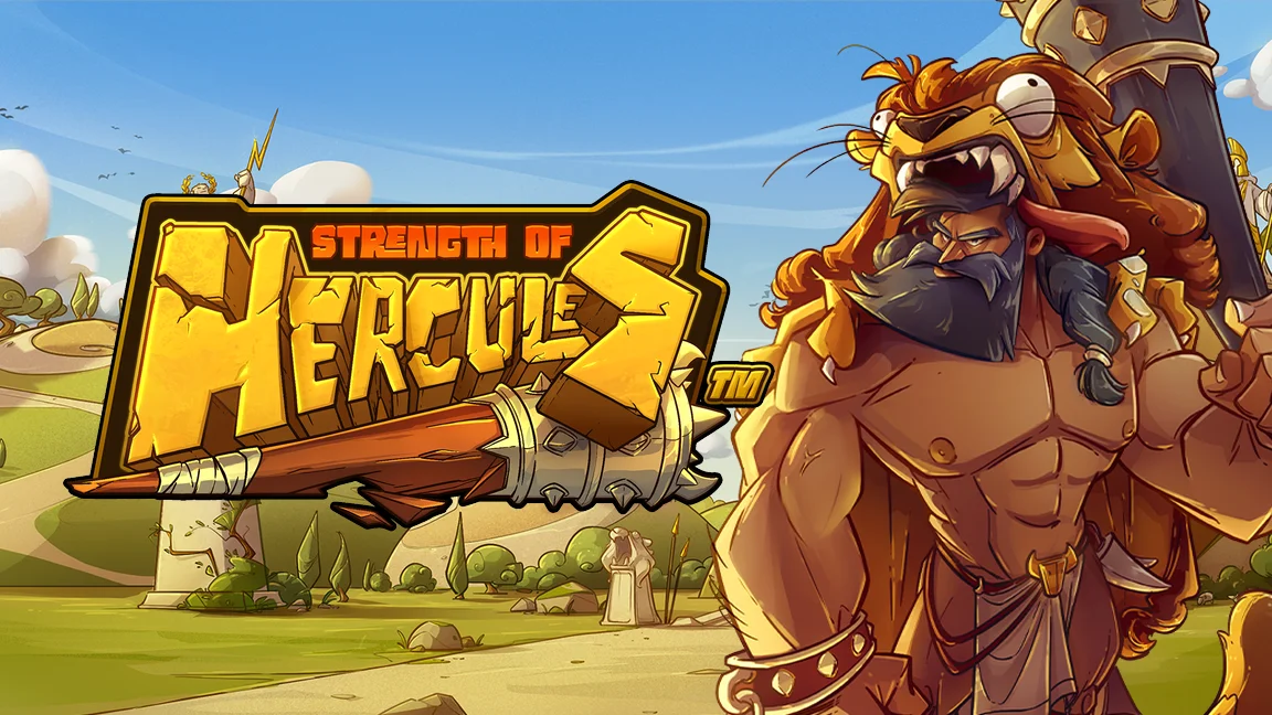 The promotional header for Strength of Hercules, an online slot game on Betty.ca.