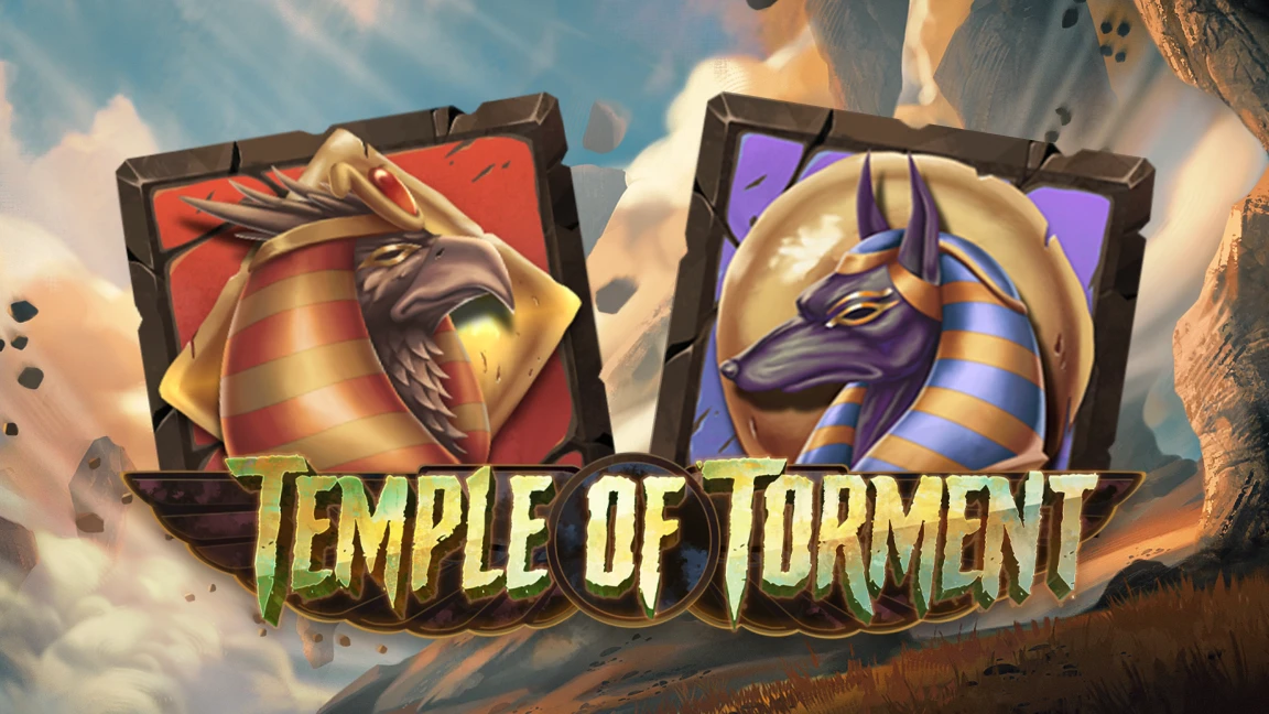 The promotional header for Temple of Torment, an online slot game on Betty.ca.