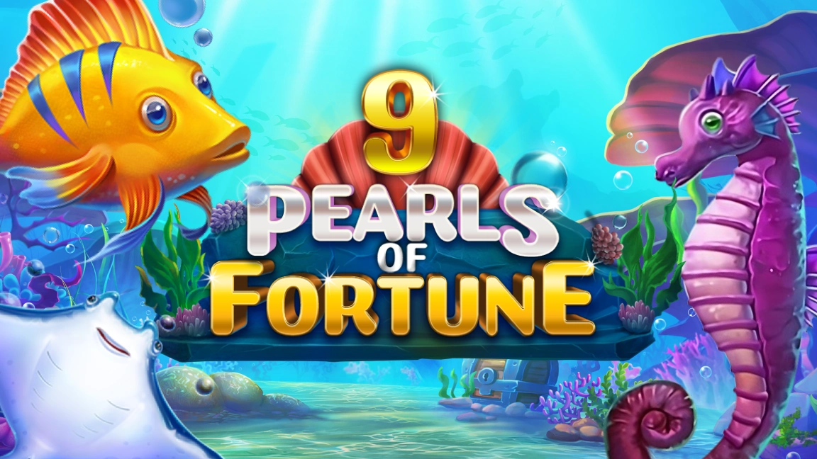 The promotional header for 9 Pearls of Fortune, an online slot game on Betty.ca.