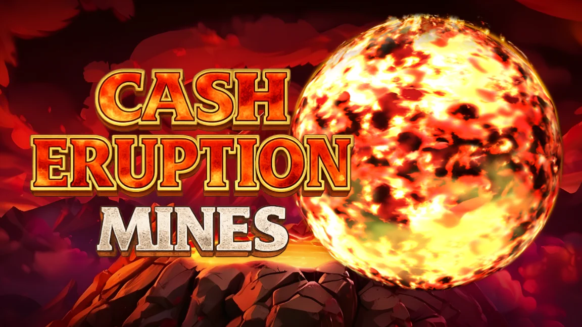 The promotional header for Cash Eruption Mines, an online slot game on Betty.ca.