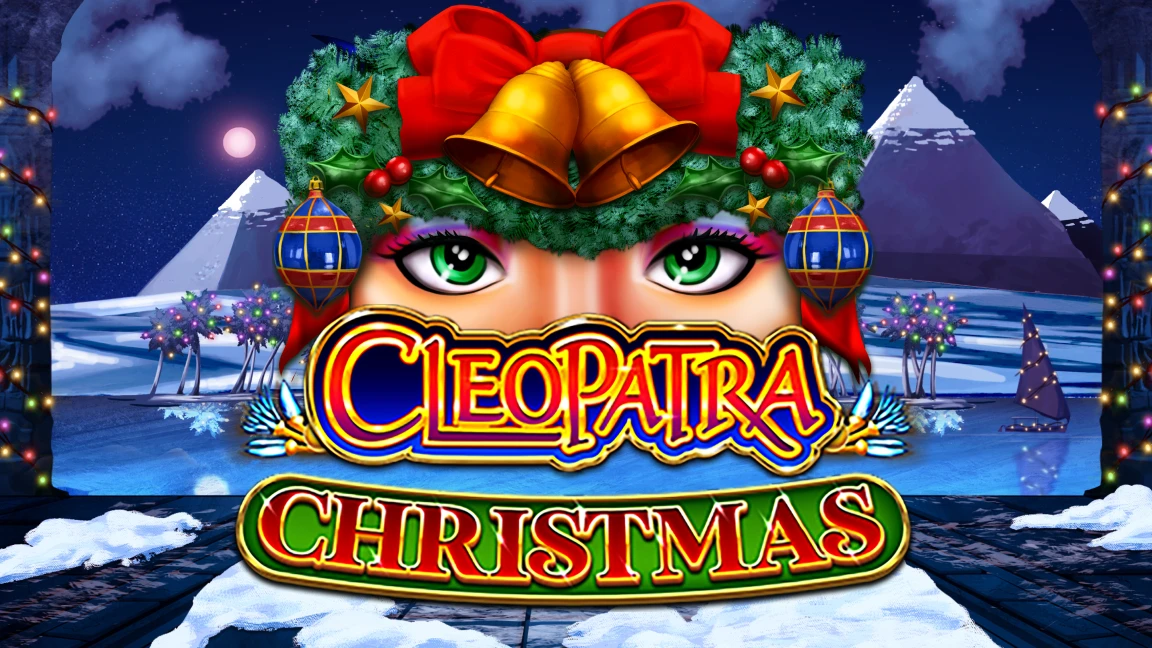 The promotional header for Cleopatra Christmas, an online slot game on Betty.ca.