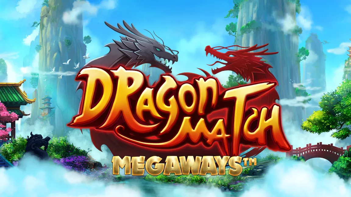 The promotional header for Dragon Match Megaways, an online slot game on Betty.ca.
