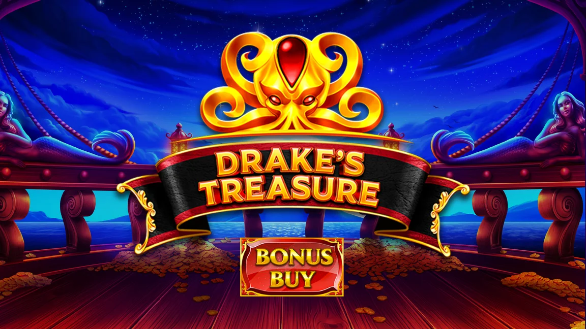 The promotional header for Drake's Treasure (Bonus Buy), an online slot game on Betty.ca.