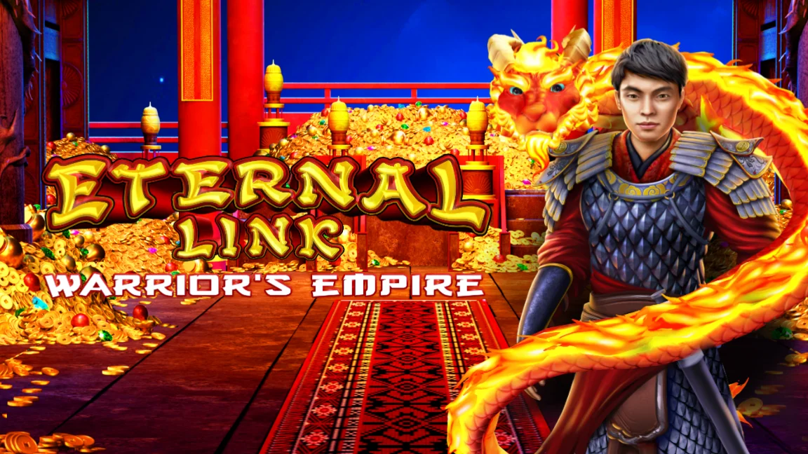 The promotional header for Eternal Link Warrior's Empire, an online slot game on Betty.ca.