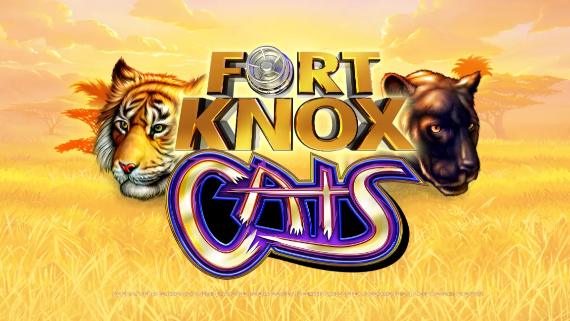 The promotional header for Fort Knox Cats, an online slot game on Betty.ca.