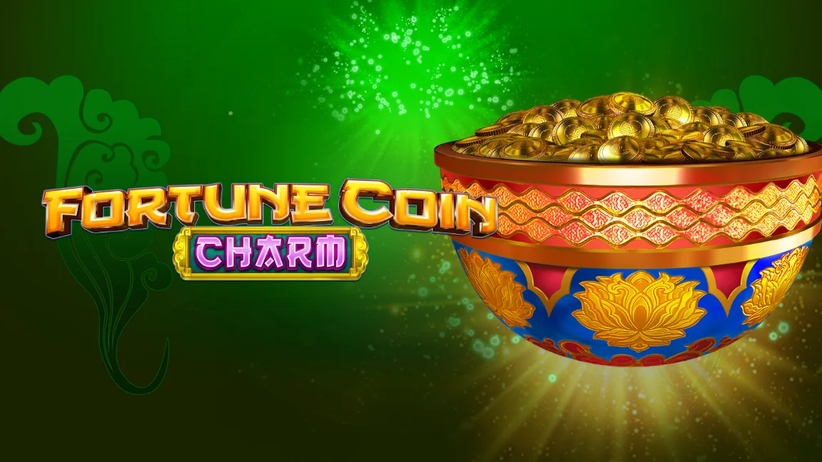 The promotional header for Fortune Coin Charm, an online slot game on Betty.ca.