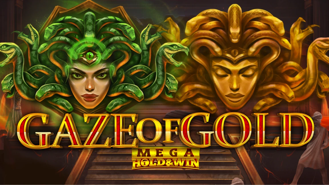 The promotional header for Gaze of Gold: Mega Hold & Win, an online slot game on Betty.ca.