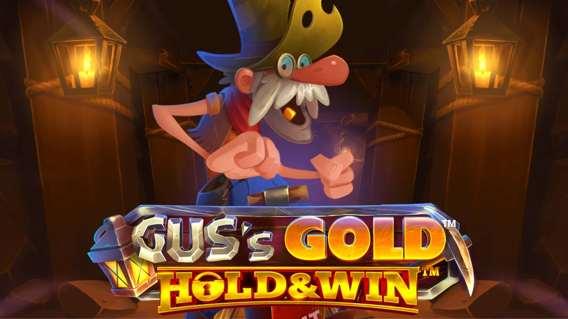 The promotional header for Gus's Gold Hold & Win, an online slot game on Betty.ca.