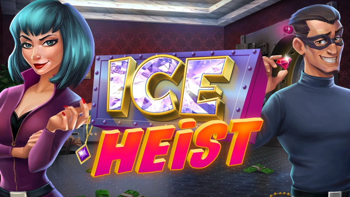 The promotional header for Ice Heist, an online slot game on Betty.ca.