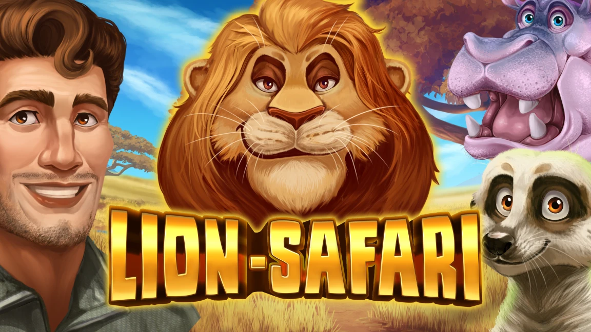 The promotional header for Lion Safari, an online slot game on Betty.ca.