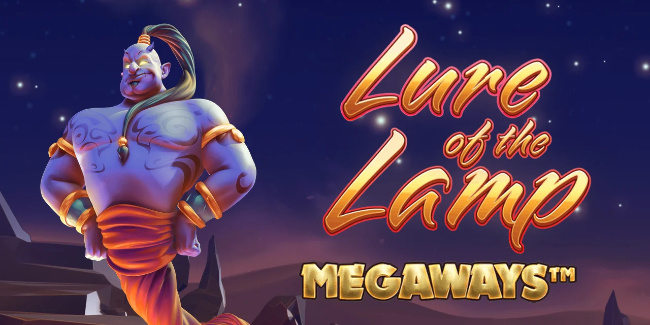 The promotional header for Lure of the Lamp Megaways, an online slot game on Betty.ca.