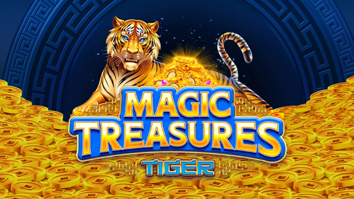 The promotional header for Magic Treasures Tiger, an online slot game on Betty.ca.