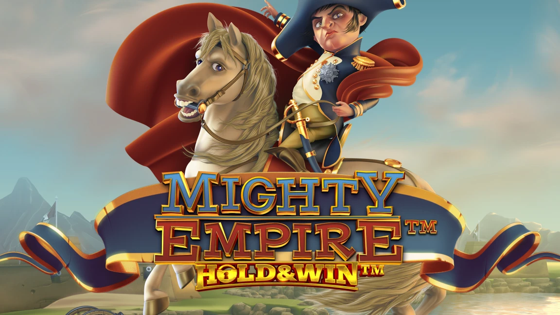 The promotional header for Mighty Empire: Hold & Win, an online slot game on Betty.ca.