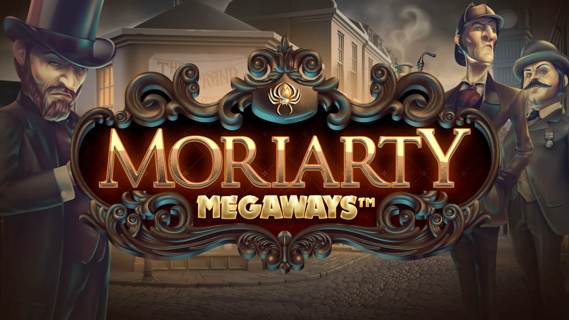 The promotional header for Moriarty Megaways, an online slot game on Betty.ca.