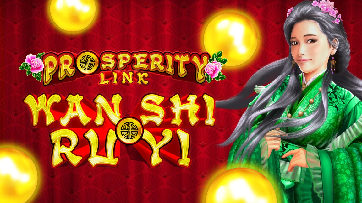 The promotional header for Prosperity Link - Wan Shi Ru Yi, an online slot game on Betty.ca.