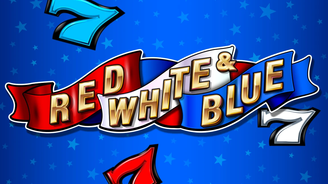 The promotional header for Red White & Blue, an online slot game on Betty.ca.