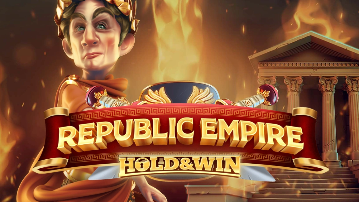 The promotional header for Republic Empire: Hold & Win, an online slot game on Betty.ca.