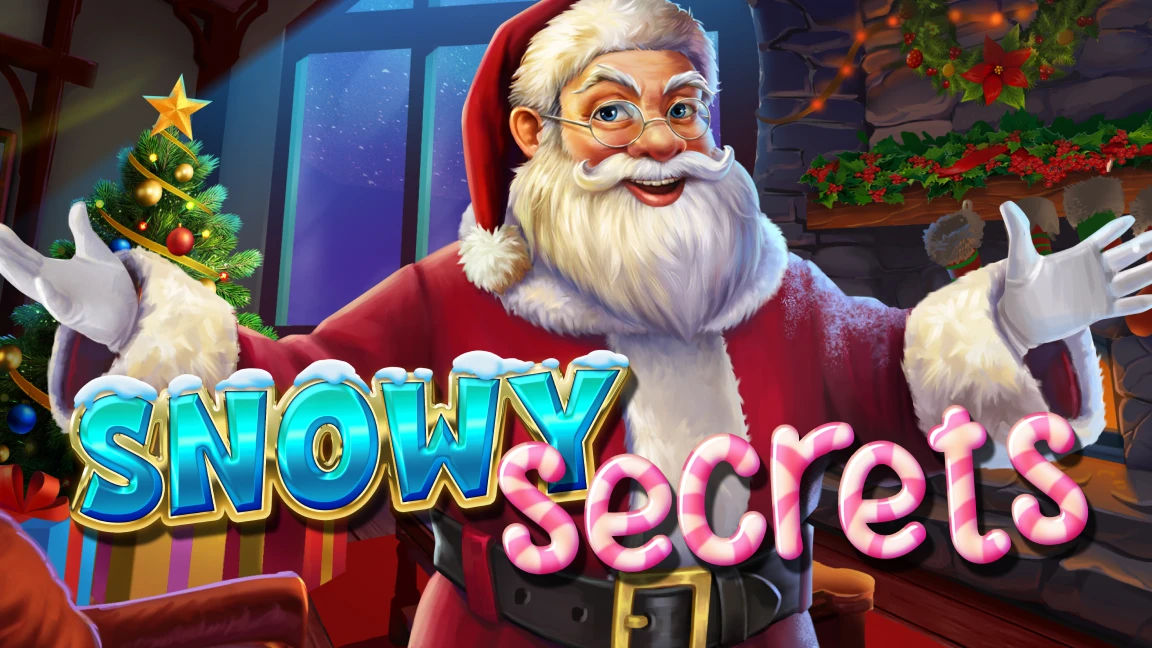 The promotional header for Snowy Secrets, an online slot game on Betty.ca.