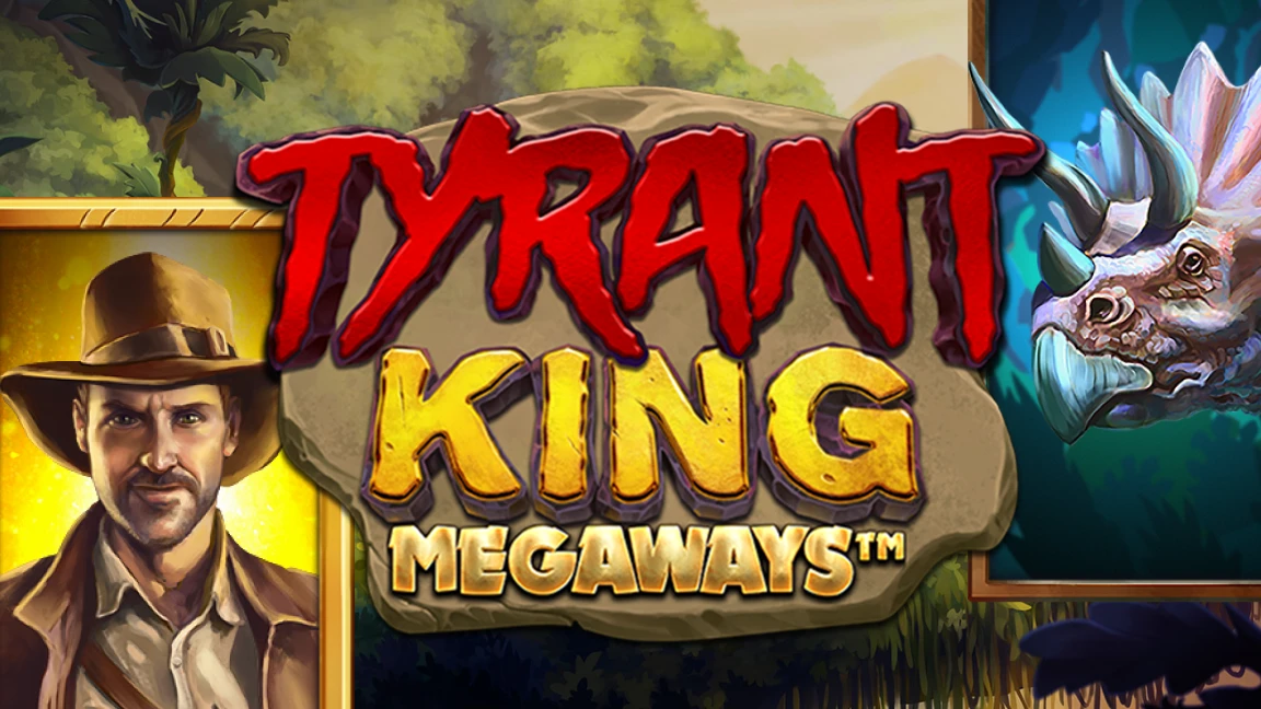 The promotional header for Tyrant King Megaways, an online slot game on Betty.ca.