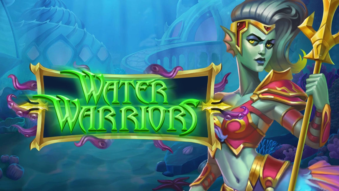 The promotional header for Water Warriors, an online slot game on Betty.ca.